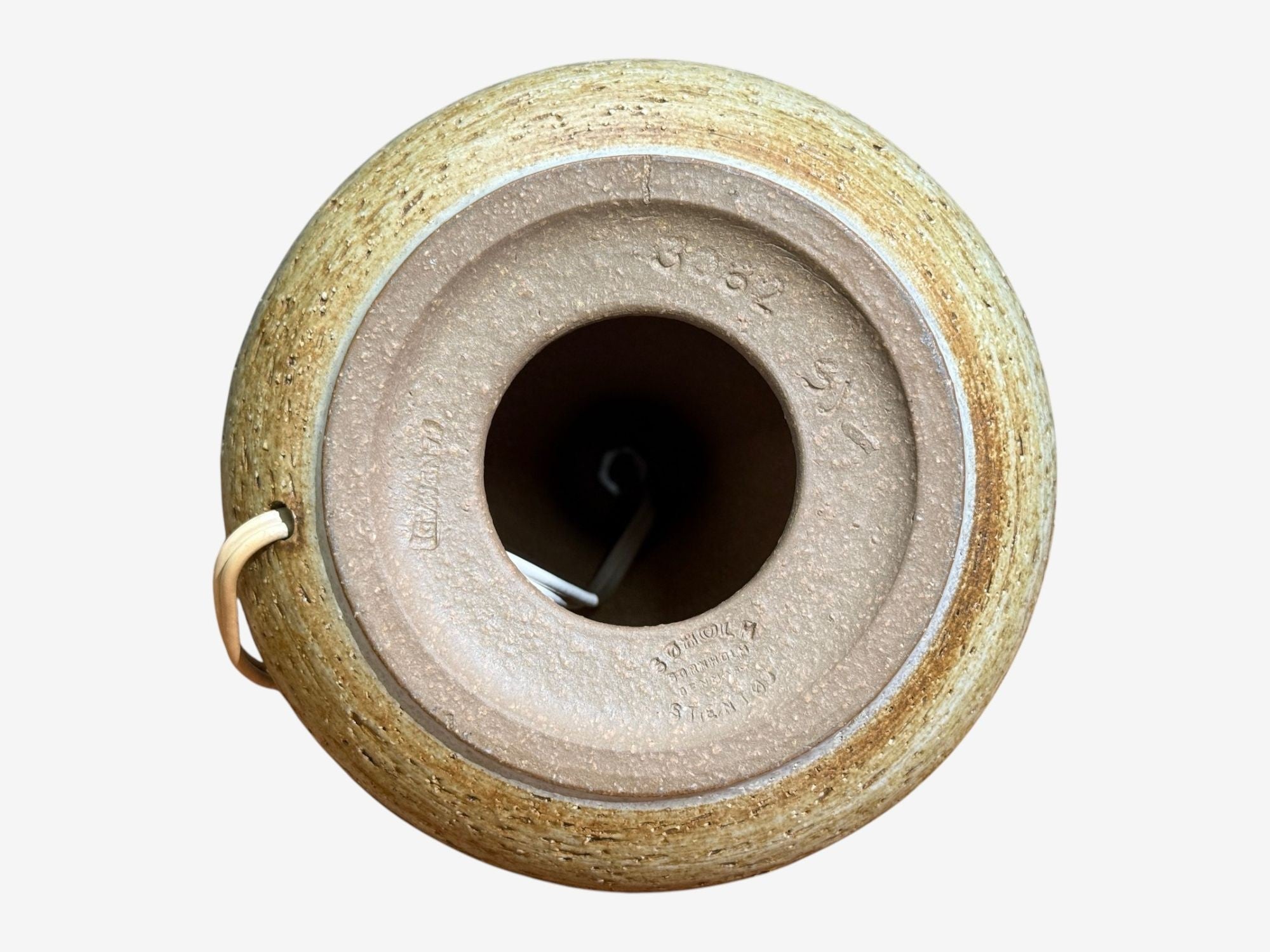 Svend Aage Jensen, Table Lamps, Beige Stoneware, Denmark, 1960s