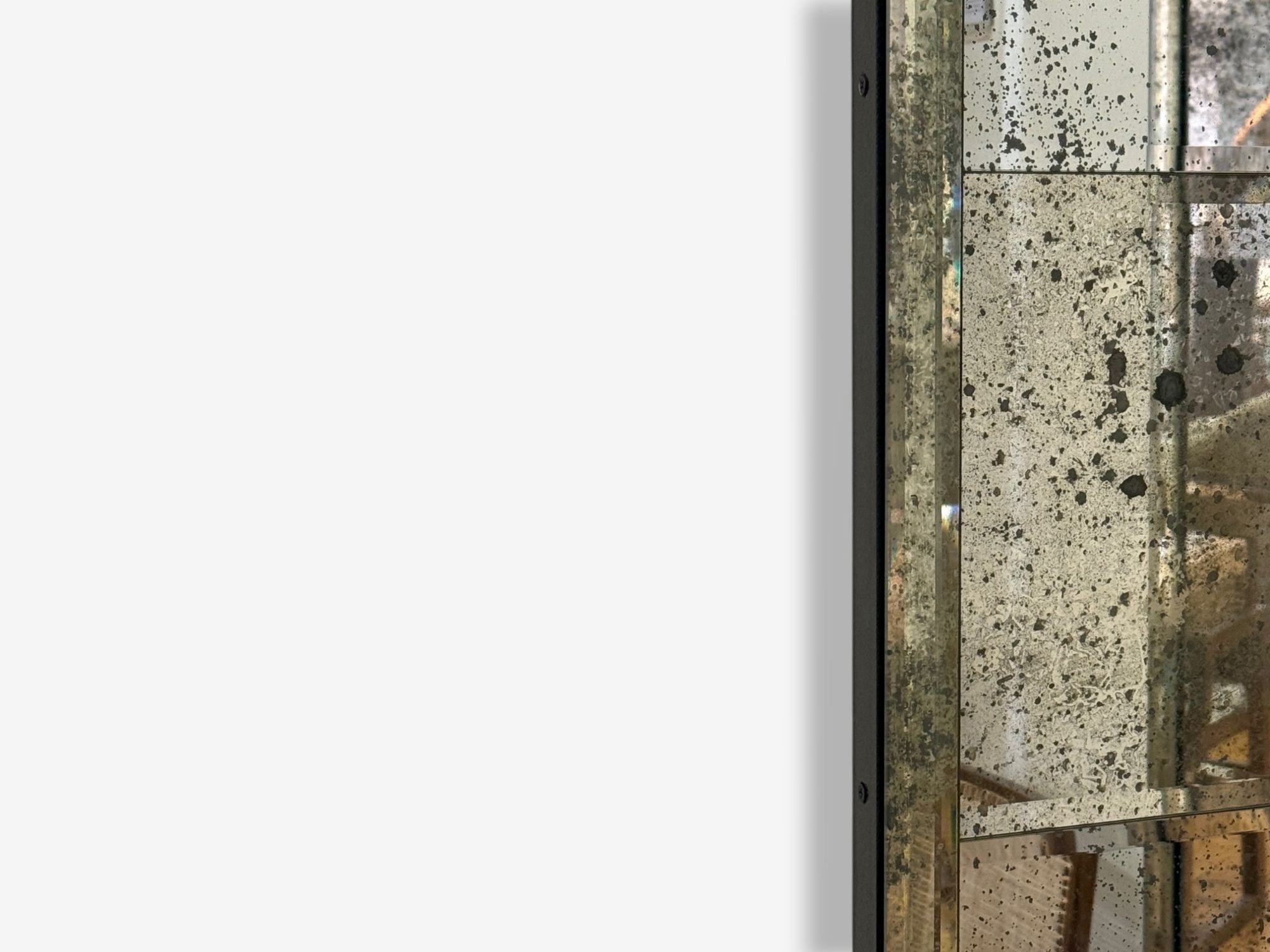 Art Deco Style, Antique Glass, Distressed Mirror, Room Divider, USA, 20th C.