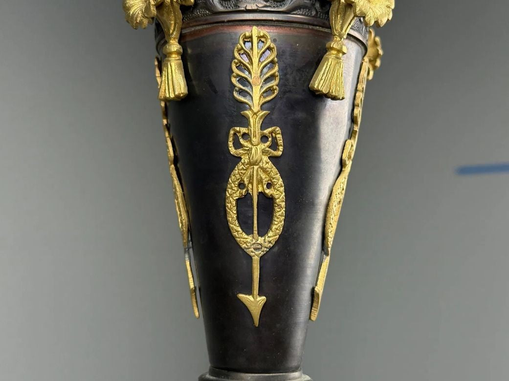 Federal Style, Chandelier, Bronze, Ebony, Europe, 1960s