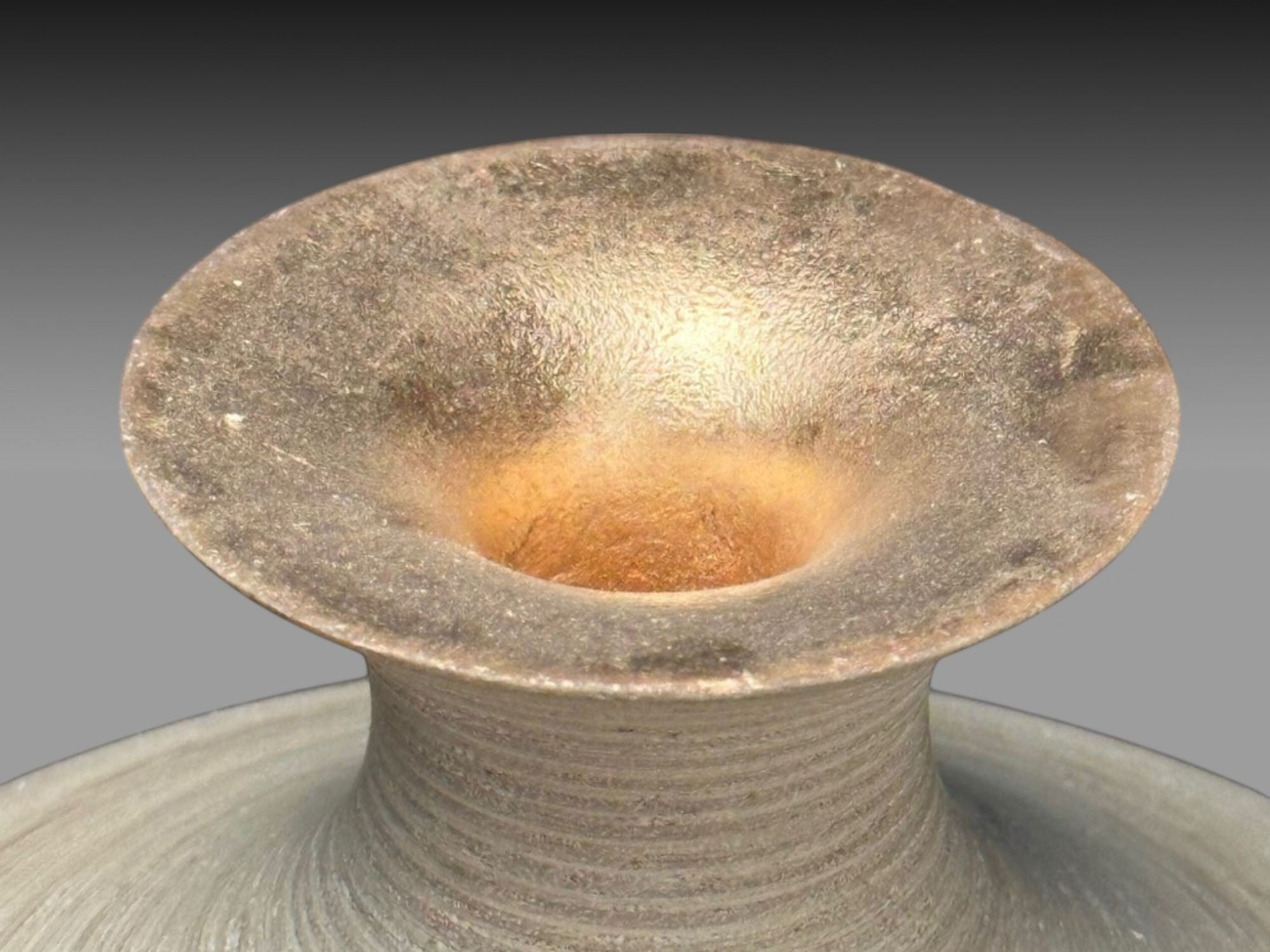 Marc Fish, Contemporary, Ash, Rose Gold Leaf, Three Triptych Vessels, UK, 21st c