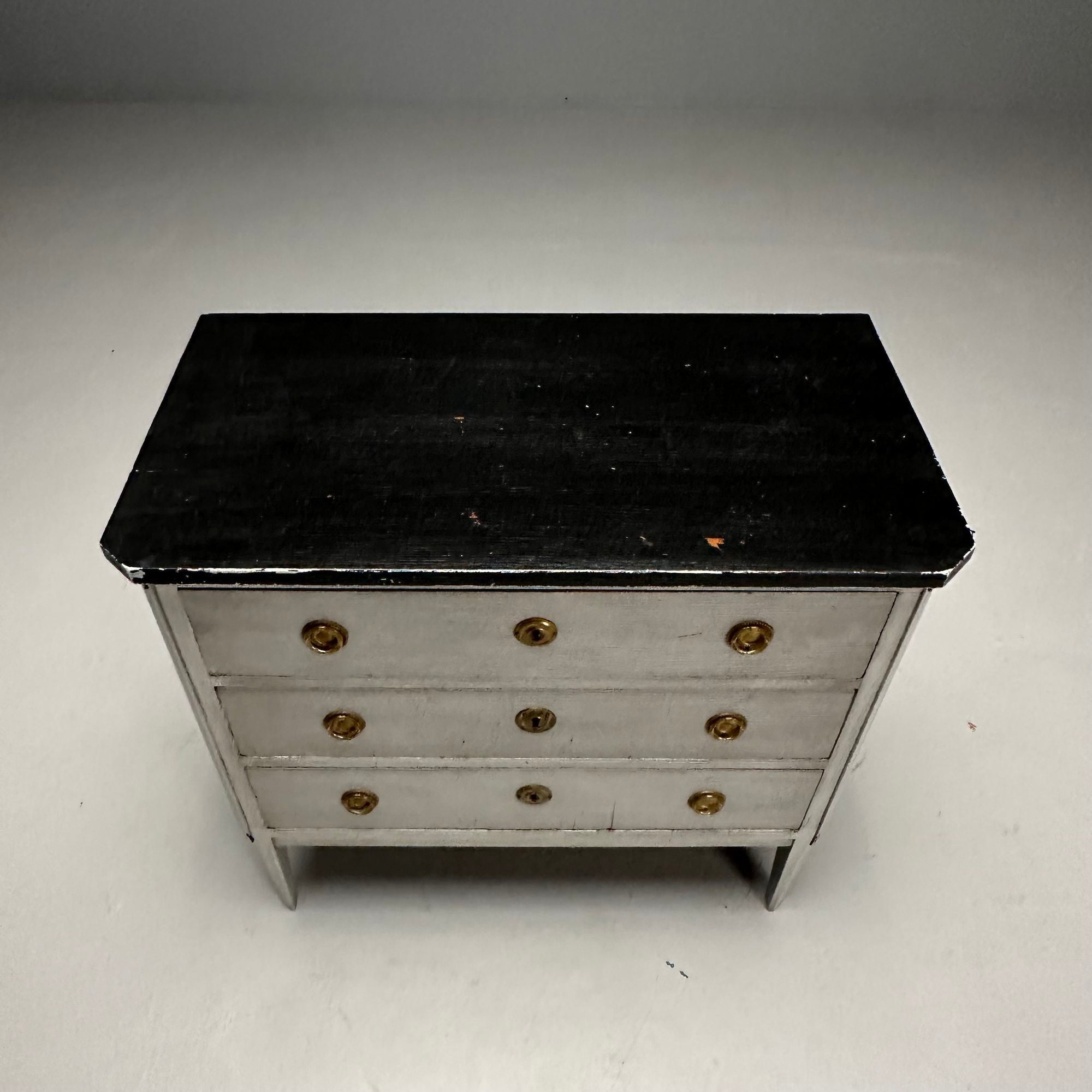 Gustavian, Swedish Commode, Gray Paint Distressed, Sweden, 1950s