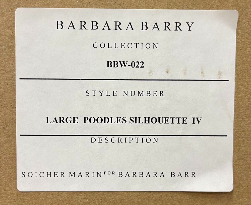 Two Large Poodles Silhouette in Custom Matted Frames