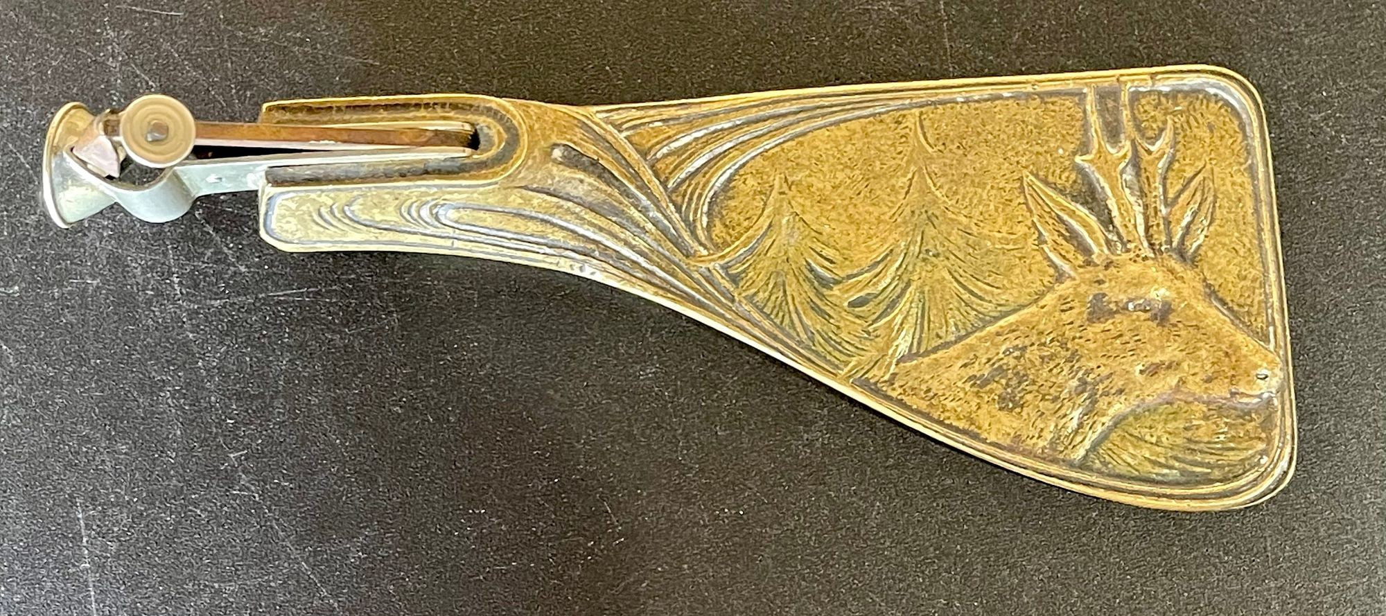 Collection of 5 Antique Metal Cigar Cutters Deer and Elephants