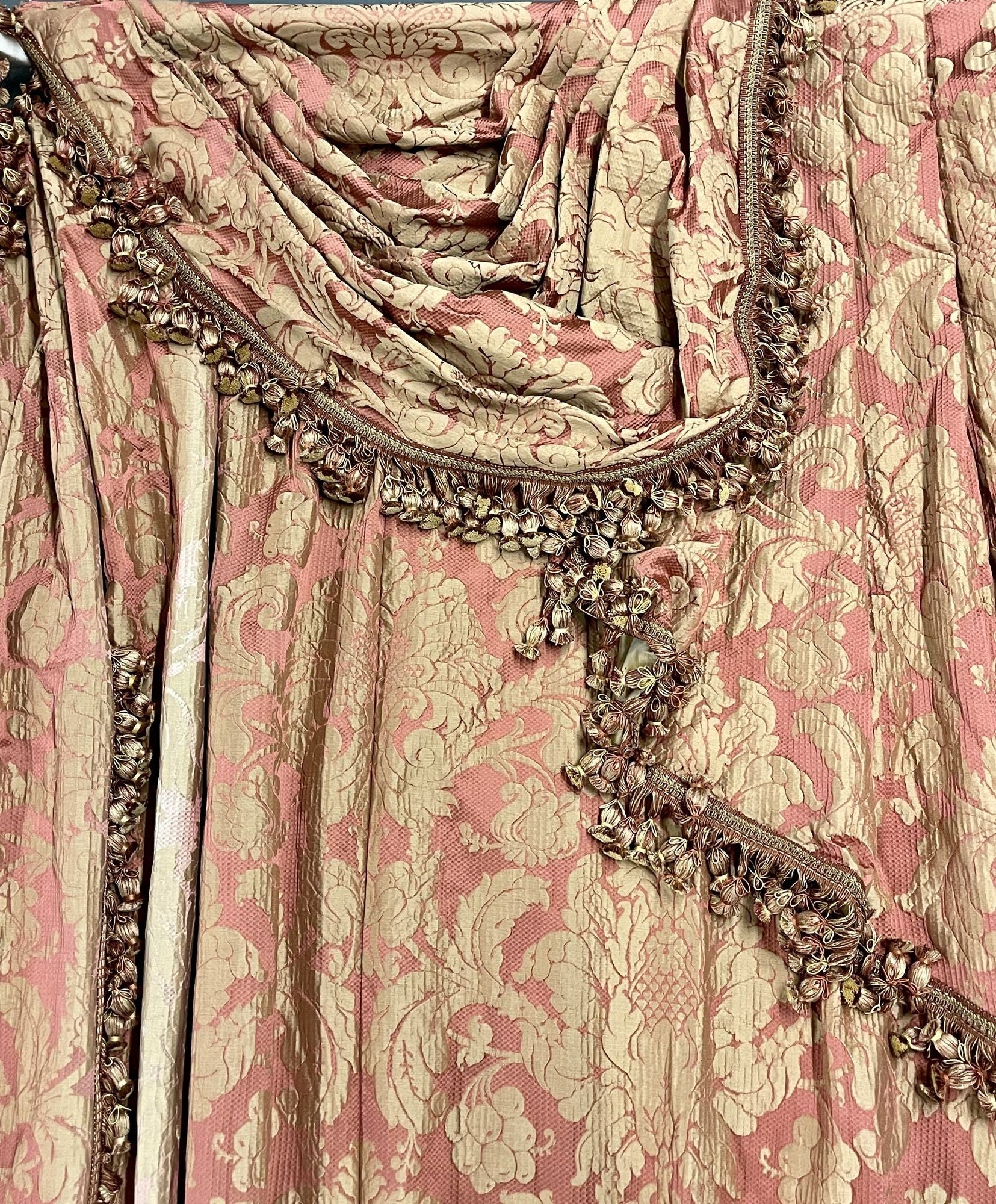 Pair of Burgundy Wall or Window Treatments, Curtains, Drapes, Scalamandré