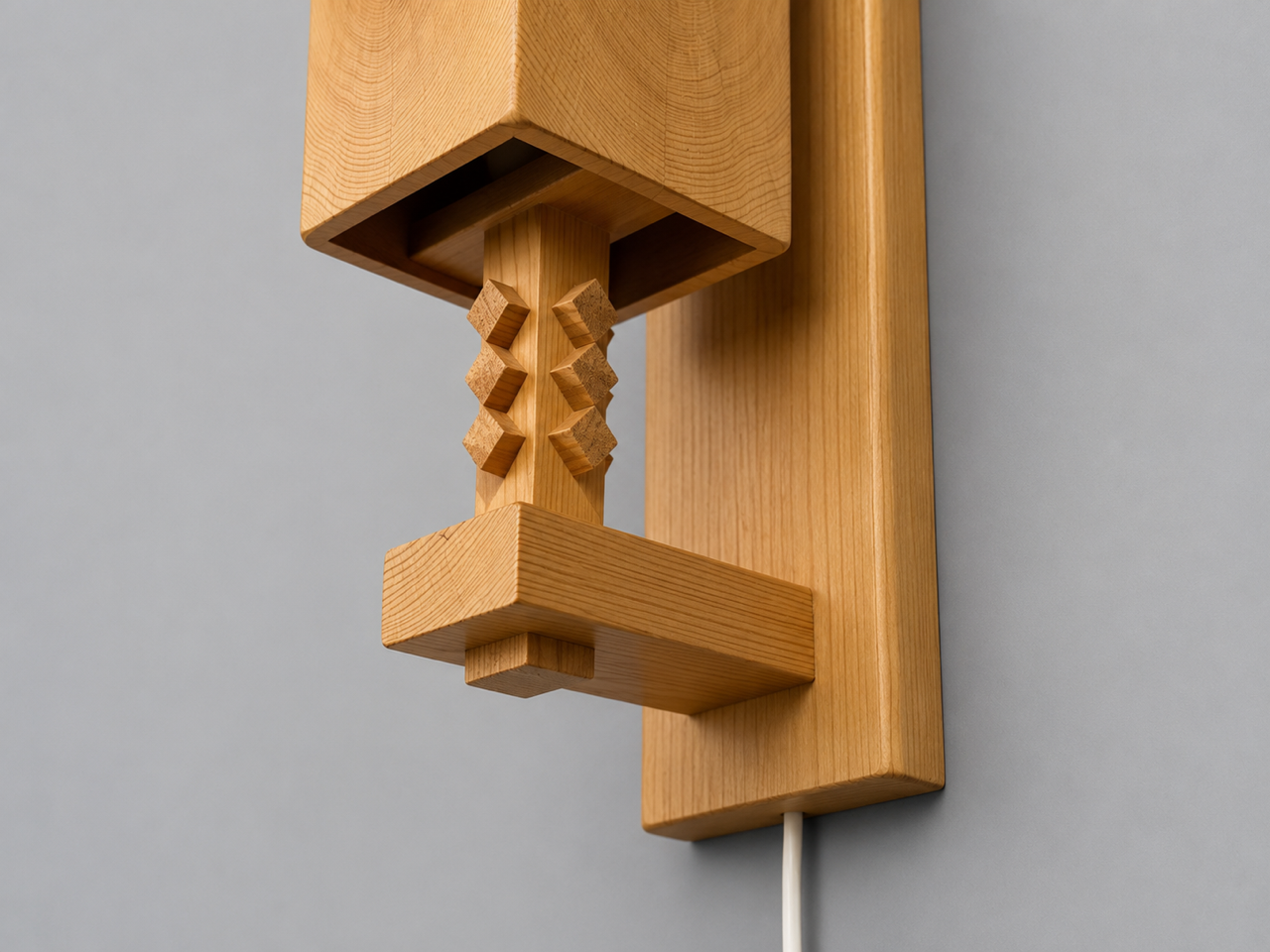 Leif Wikner, Swedish Modern, Pine Wall Sconce, Sweden, 1970s
