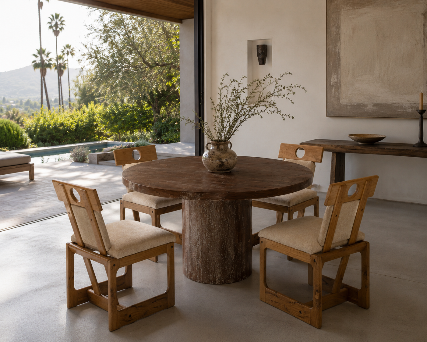 Sergio Rodrigues, Cavoina, Cowhide, Four Cuiabá Dining Chairs, Brazil, 1985