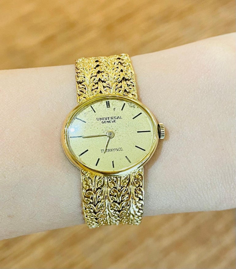 Tiffany & Co. Universal Genève Ladies 18 Karat Yellow Gold Watch and Band