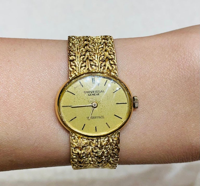 Tiffany & Co. Universal Genève Ladies 18 Karat Yellow Gold Watch and Band