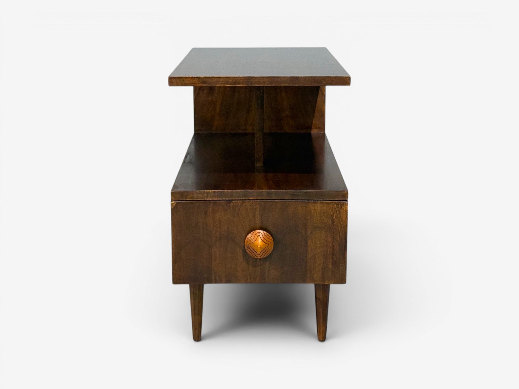 Gilbert Rohde, Rare Paldao End Tables, Walnut, USA, 1940s