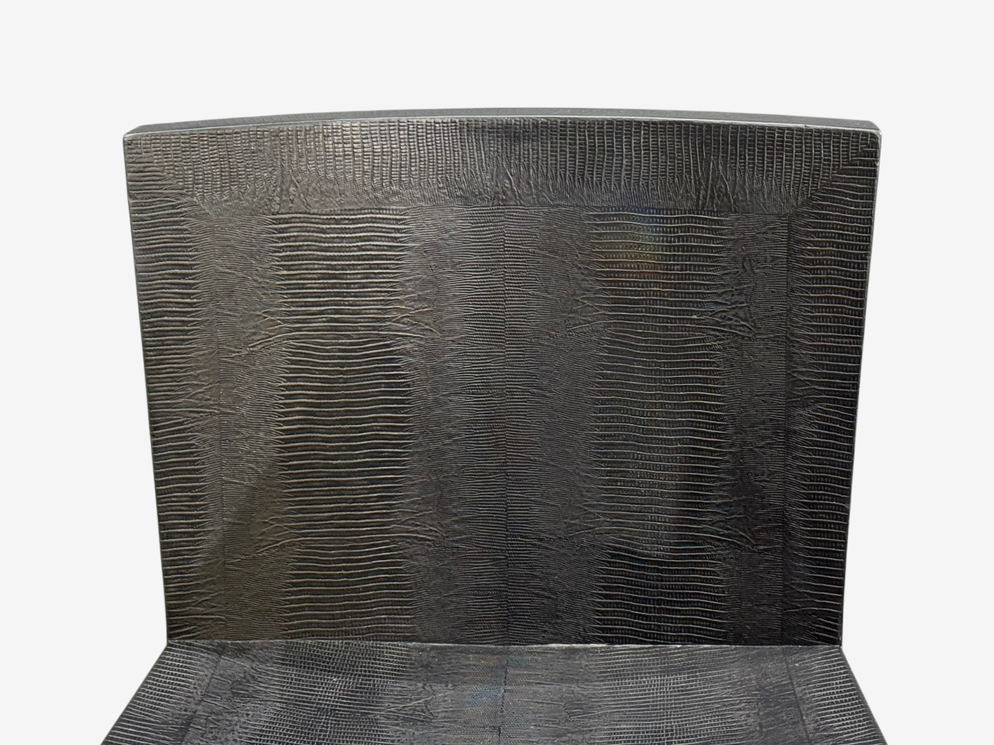 Karl Springer, JMF Barstools, Embossed Lizard Leather, Brass, USA, 1986