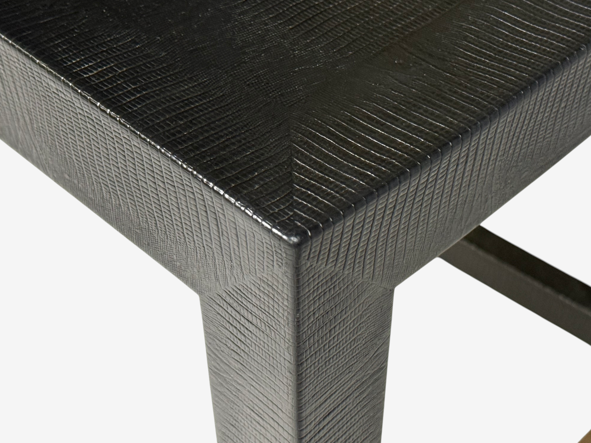 Karl Springer, JMF Barstools, Embossed Lizard Leather, Brass, USA, 1986