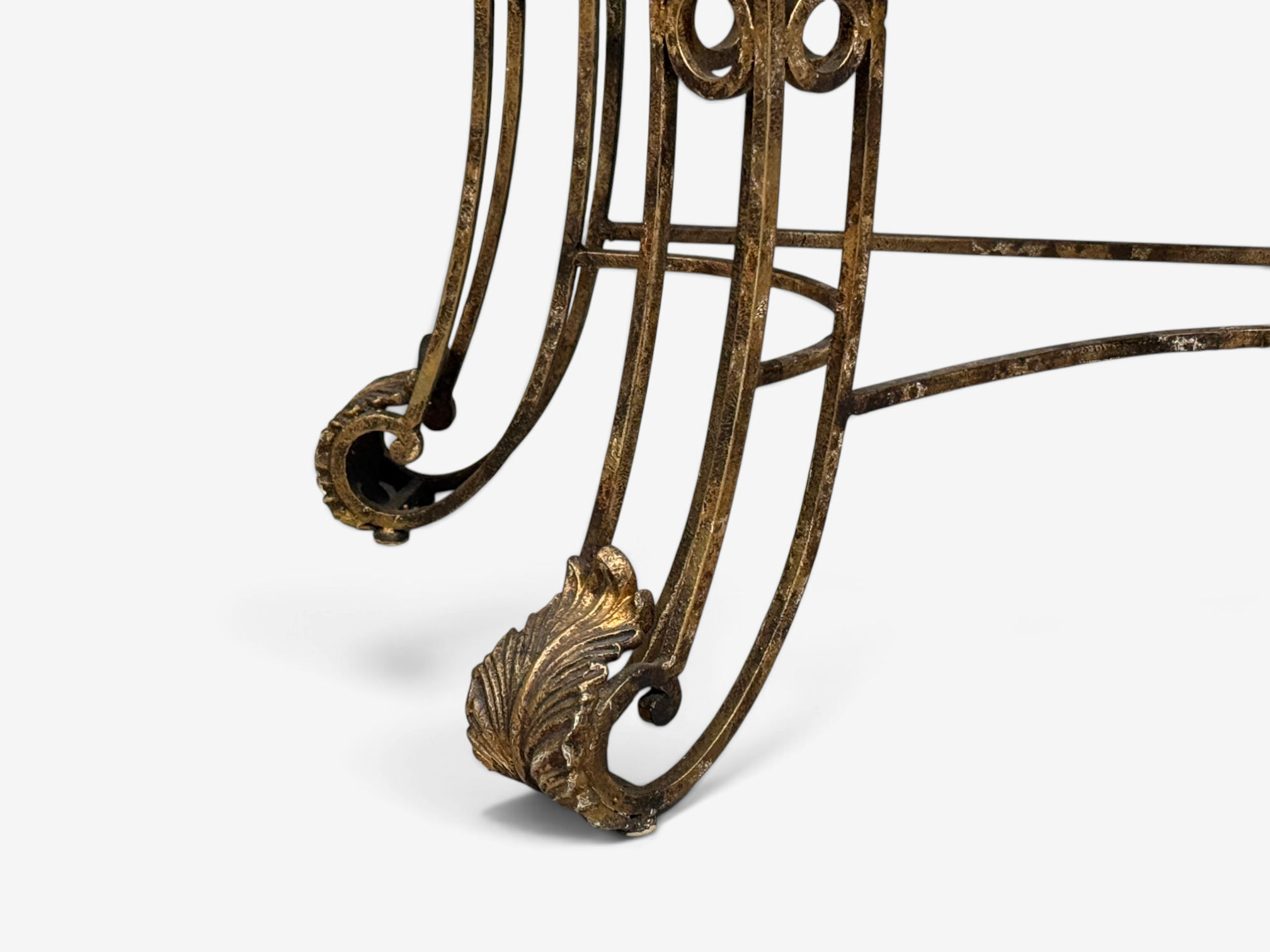 Maitland Smith, Console Table, Gilt Metal, Tesselated Marble, Philippines, 1980s