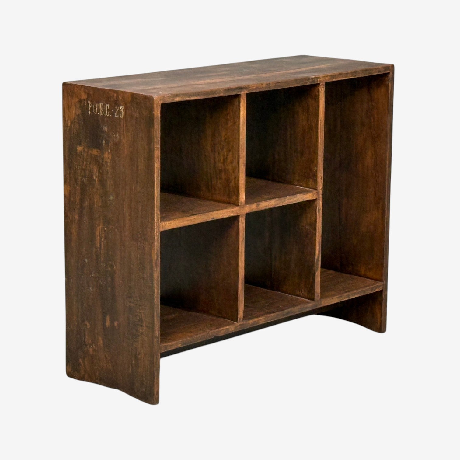 Pierre Jeanneret, 5-Hole File Rack or Bookcase, Teak, Chandigarh, 1960s