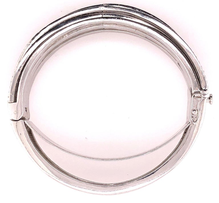 Allegra de Grisogono White Gold Eight-Row Mix Tiered White and Colored Enhanced Black Diamond Bangle