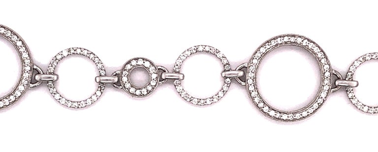 14 Karat White Gold and Diamond Necklace with 6.5ct Total Diamond Weight