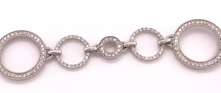 14 Karat White Gold and Diamond Necklace with 6.5ct Total Diamond Weight