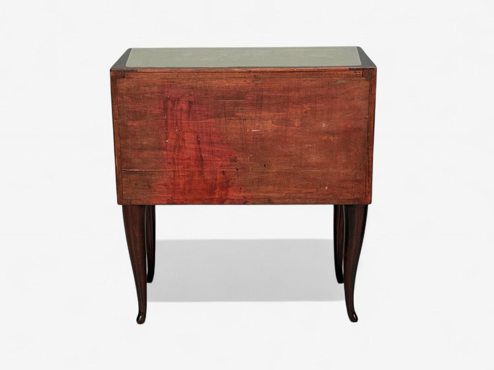 Osvaldo Borsani attr., Exotic Wood, Glass, Brass, Nightstands, Italy, 1960s