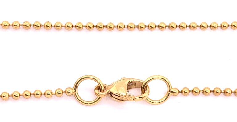 Mark Davis 18Kt Yellow Gold Necklace with Jeweled Pendant