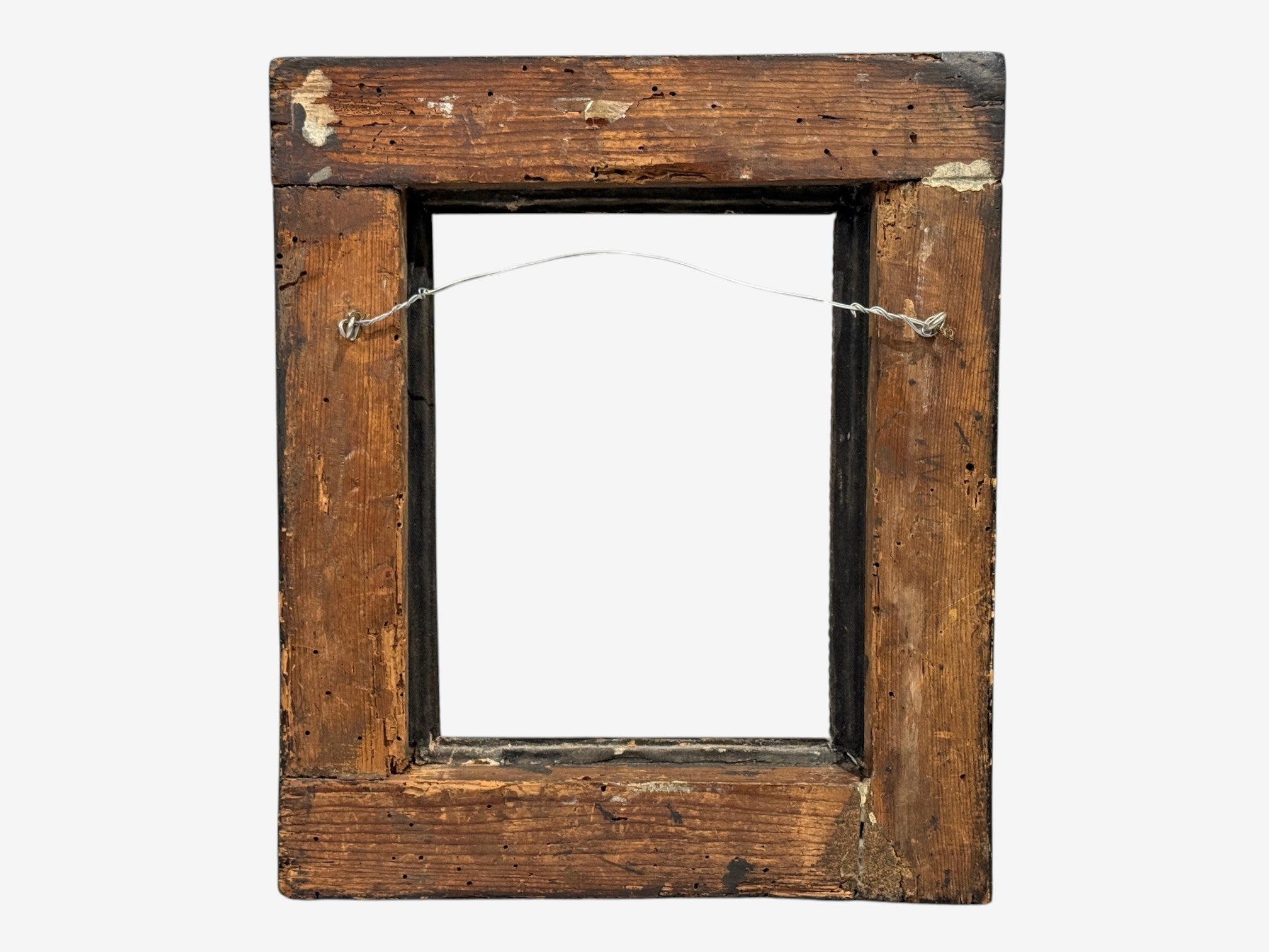 Dutch Ripple Frame, Mirror or Picture Frame, Tortoise, Ebonized Wood, 18th c.