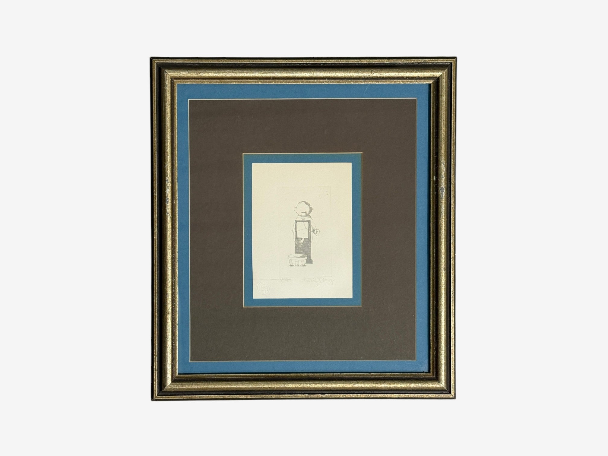 Charles Bragg, Two Etchings, Nasty Series, Signed and Stamped, American, 20th c.