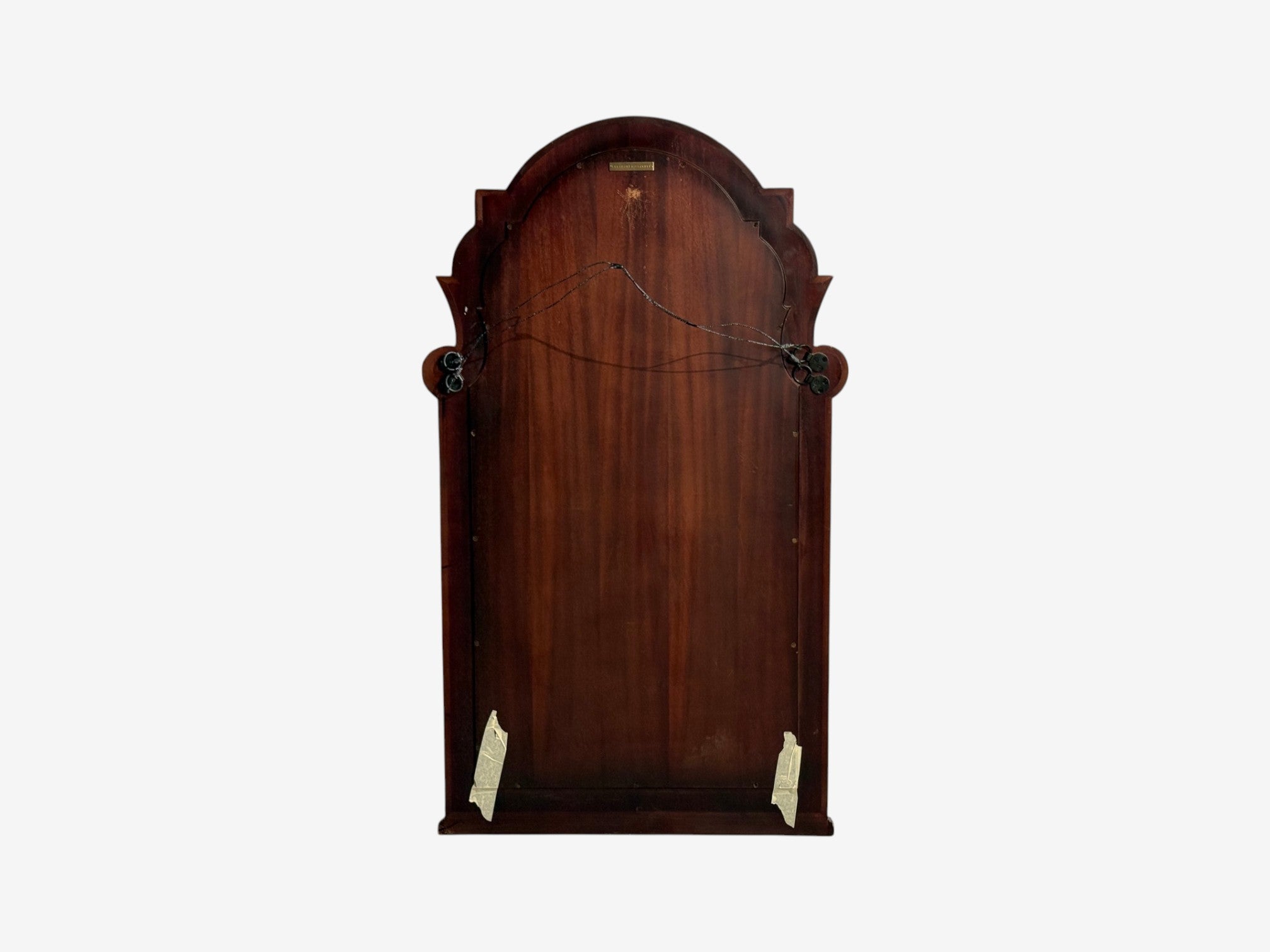 Theodore Alexander, Queene Anne Style, Wall Mirror, Black Glass, Gilt Metal