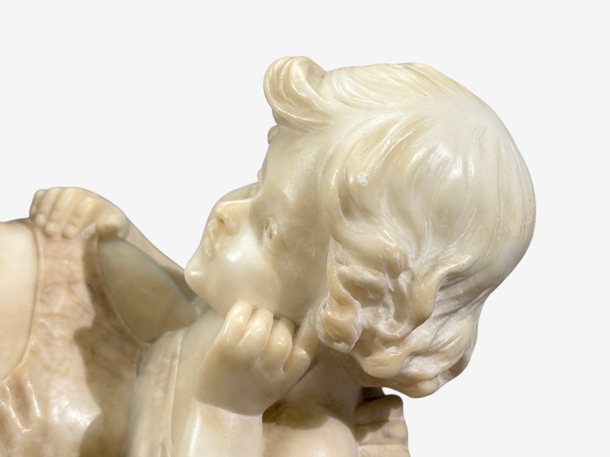 Neoclassical, Marble Statue, Mother and Daughter, France, 1910s