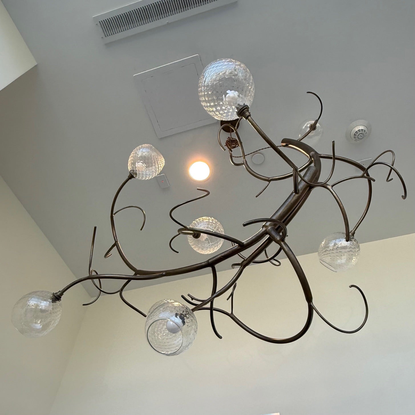 Christopher Poehlmann, Massive Modern Sculptural Branch Chandelier, Blown Glass