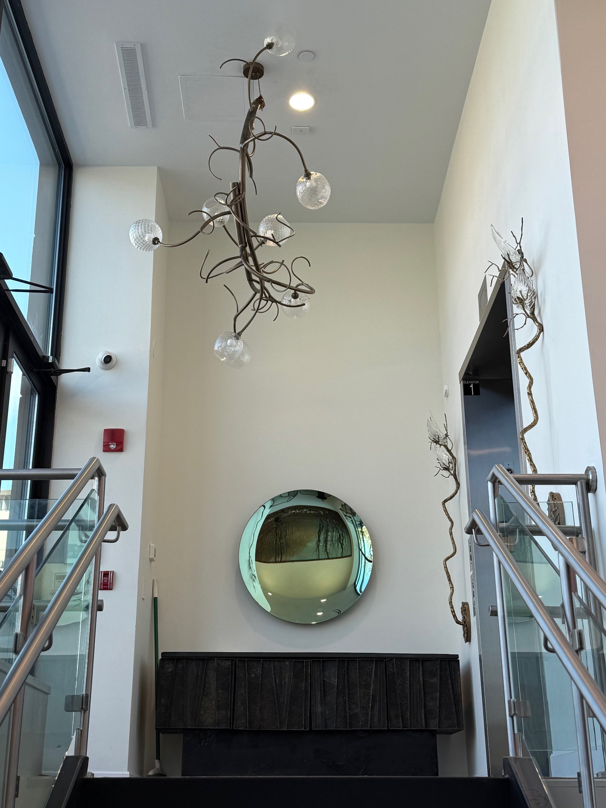 Christopher Poehlmann, Massive Modern Sculptural Branch Chandelier, Blown Glass
