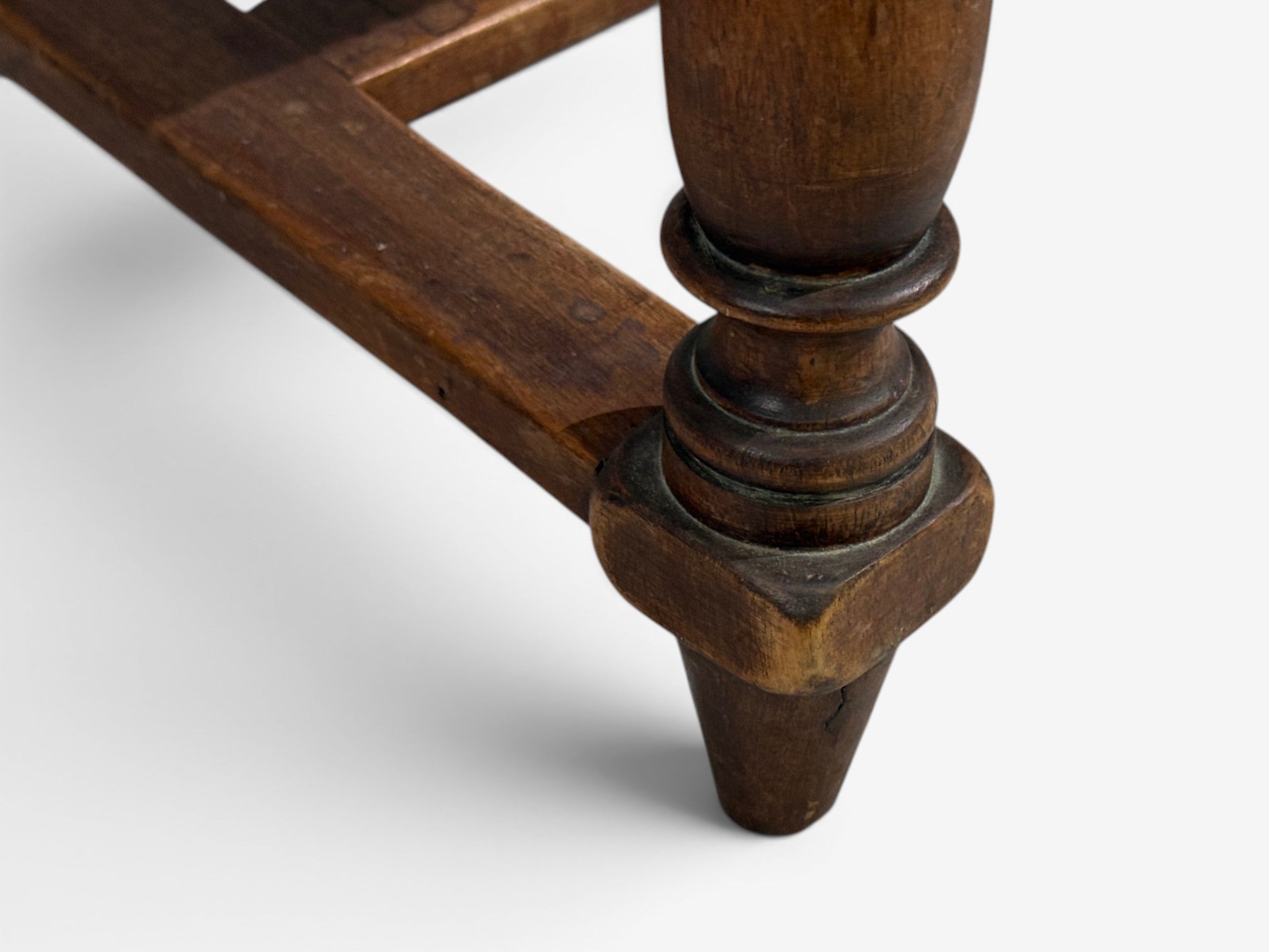 Charles Doudouyt, Six Rustic Dining Chairs, Oak, Rush, France, 1940s