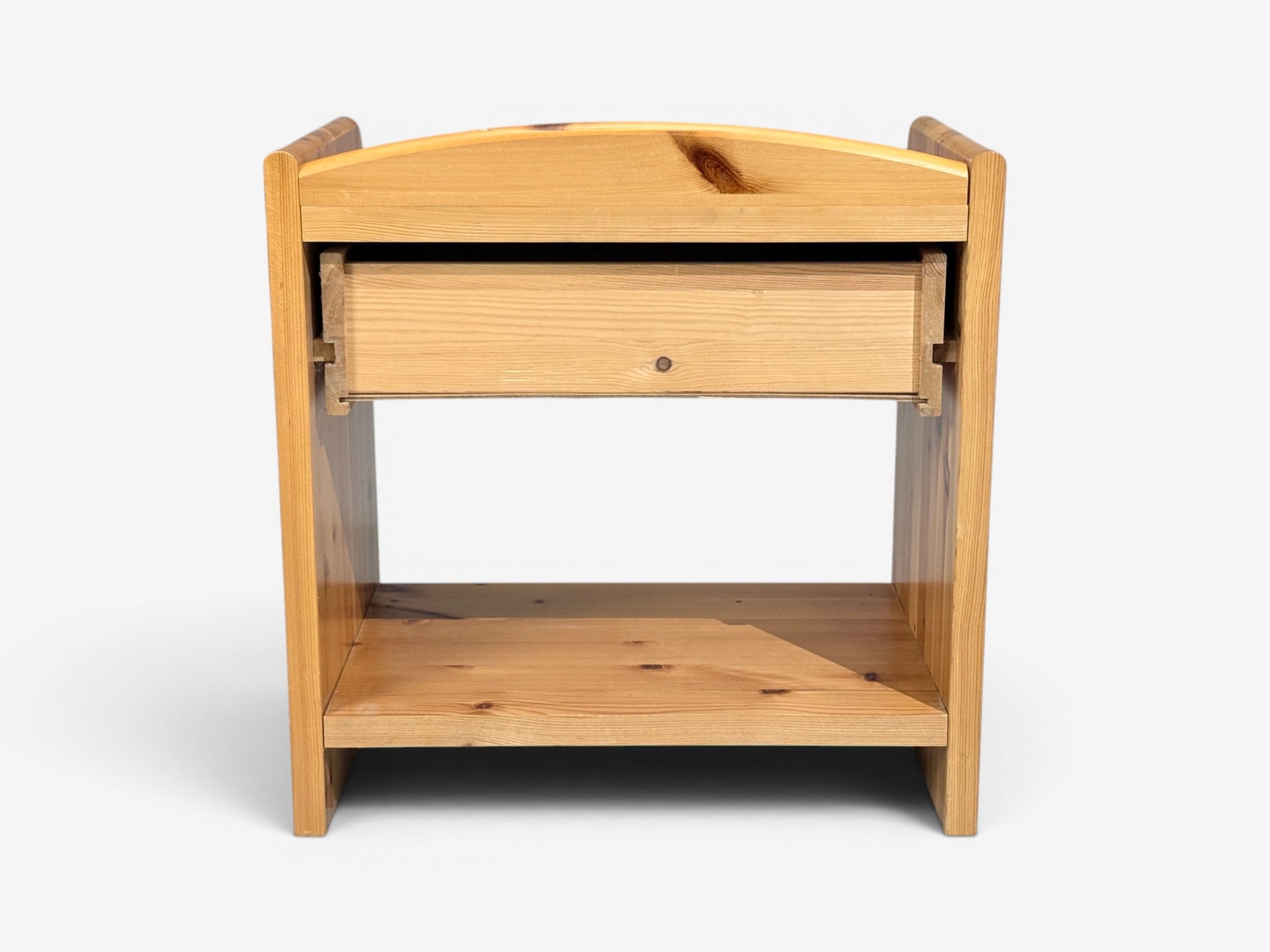 Swedish Modern, Bedside Tables, Knotty Pine, Sweden, 1960s