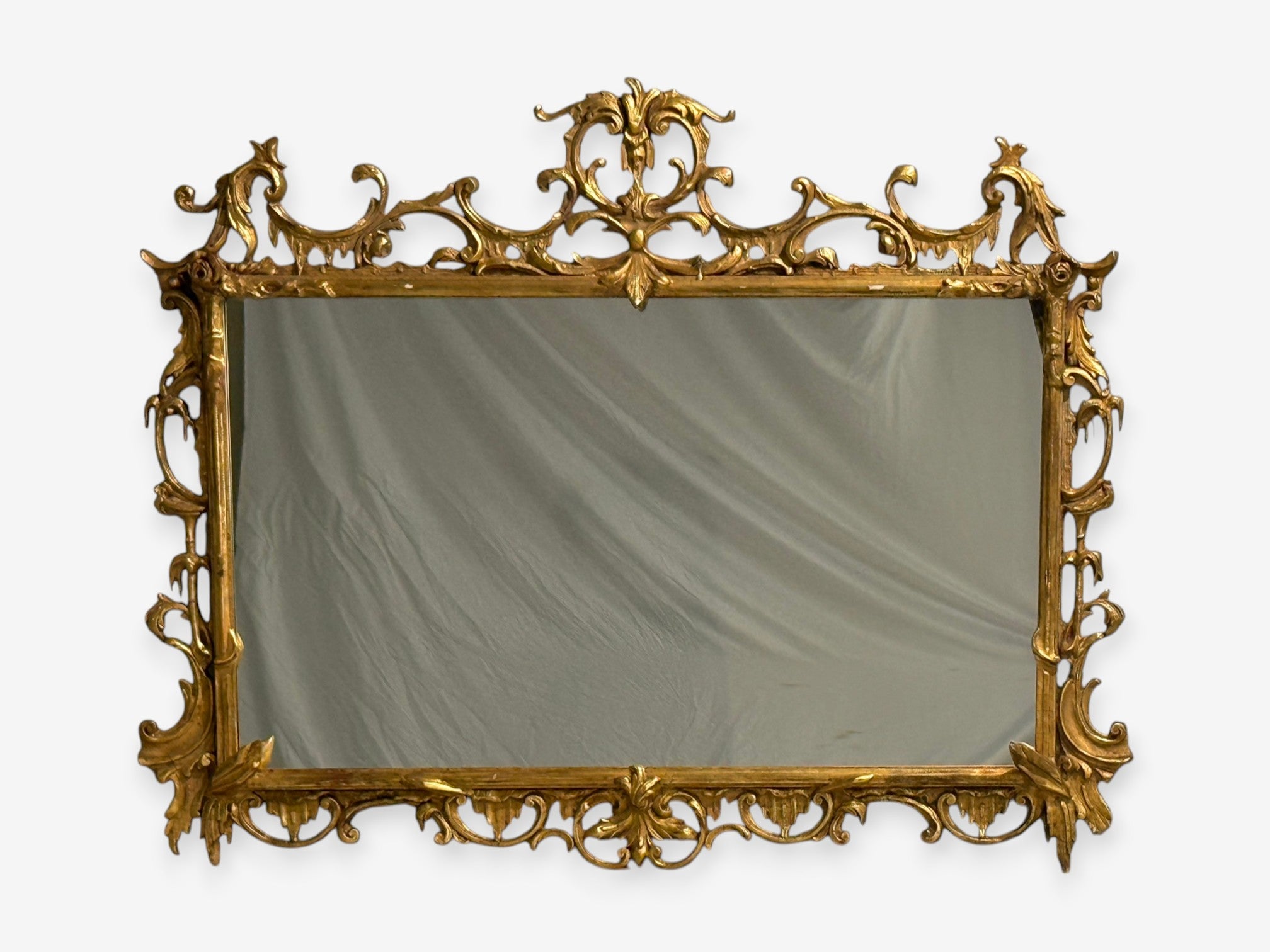Friedman Brothers, Large Ornate Wall Mirror, Giltwood, Mirror, USA, 1950s