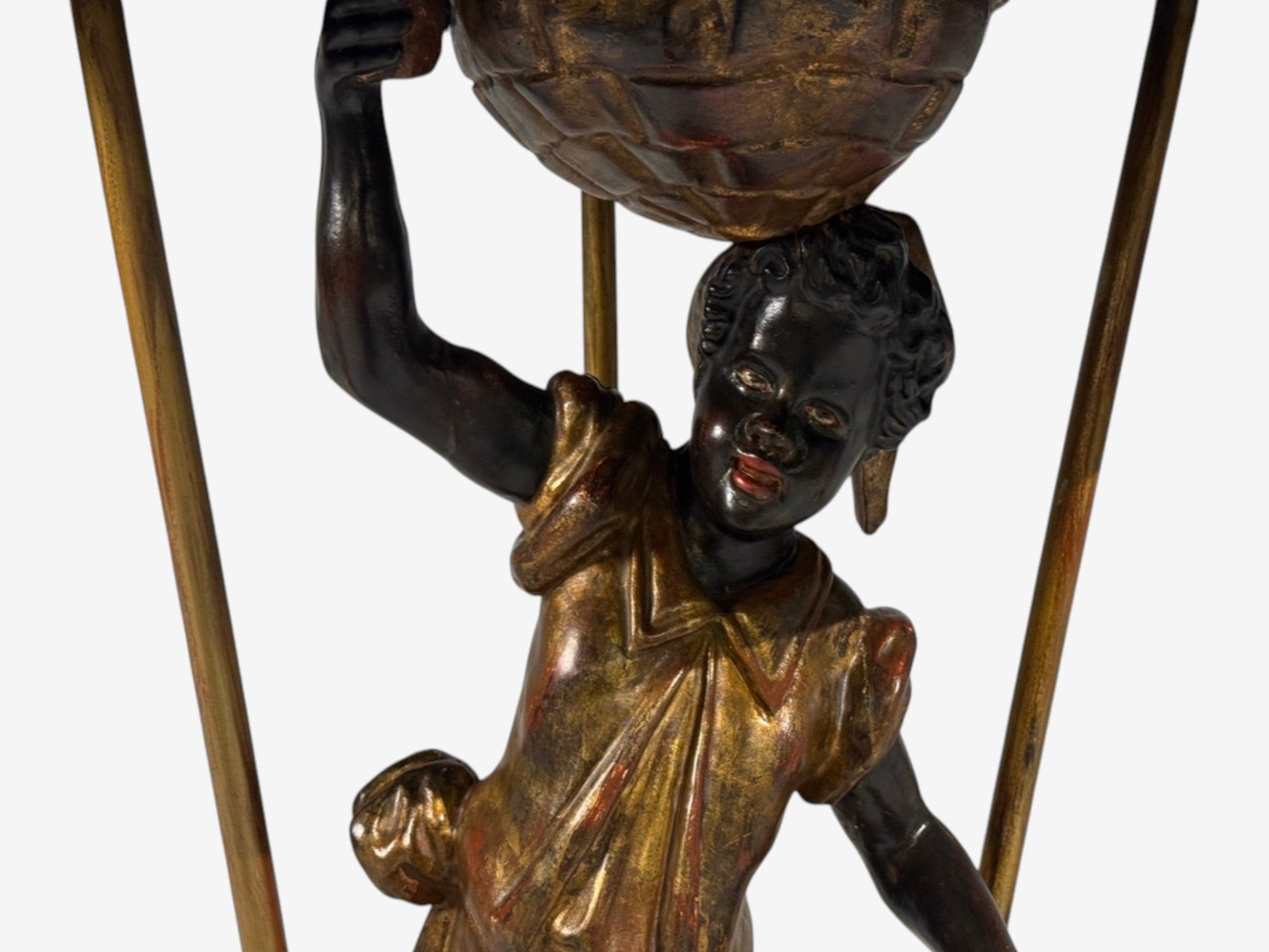 18th/19th c. Italian, Venetian Blackamoor Gueridons, Opposing Figures, Marble