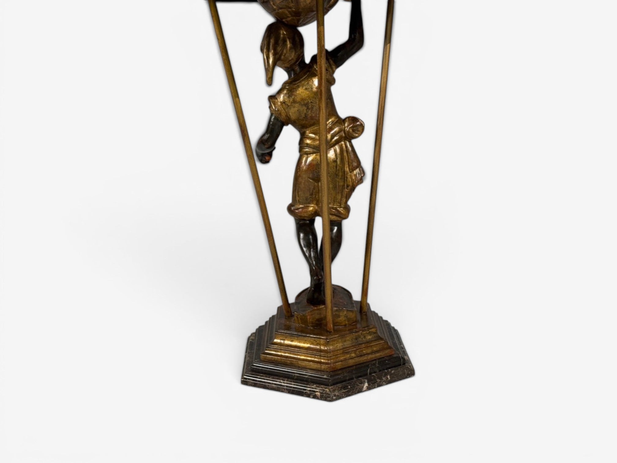 18th/19th c. Italian, Venetian Blackamoor Gueridons, Opposing Figures, Marble