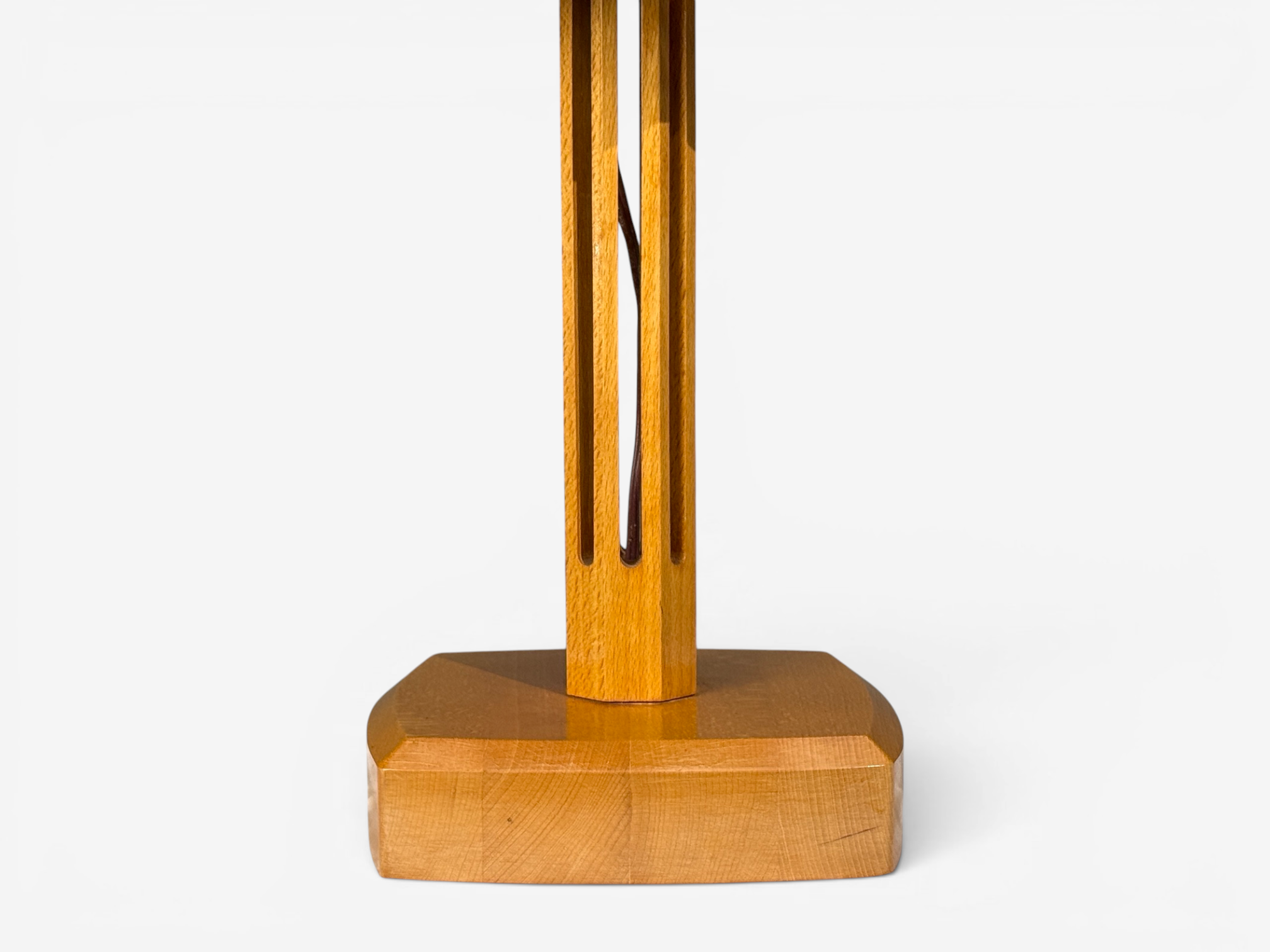 Swedish Modern, Large Table Lamp, Lacquered Pine, Sweden, 1970s