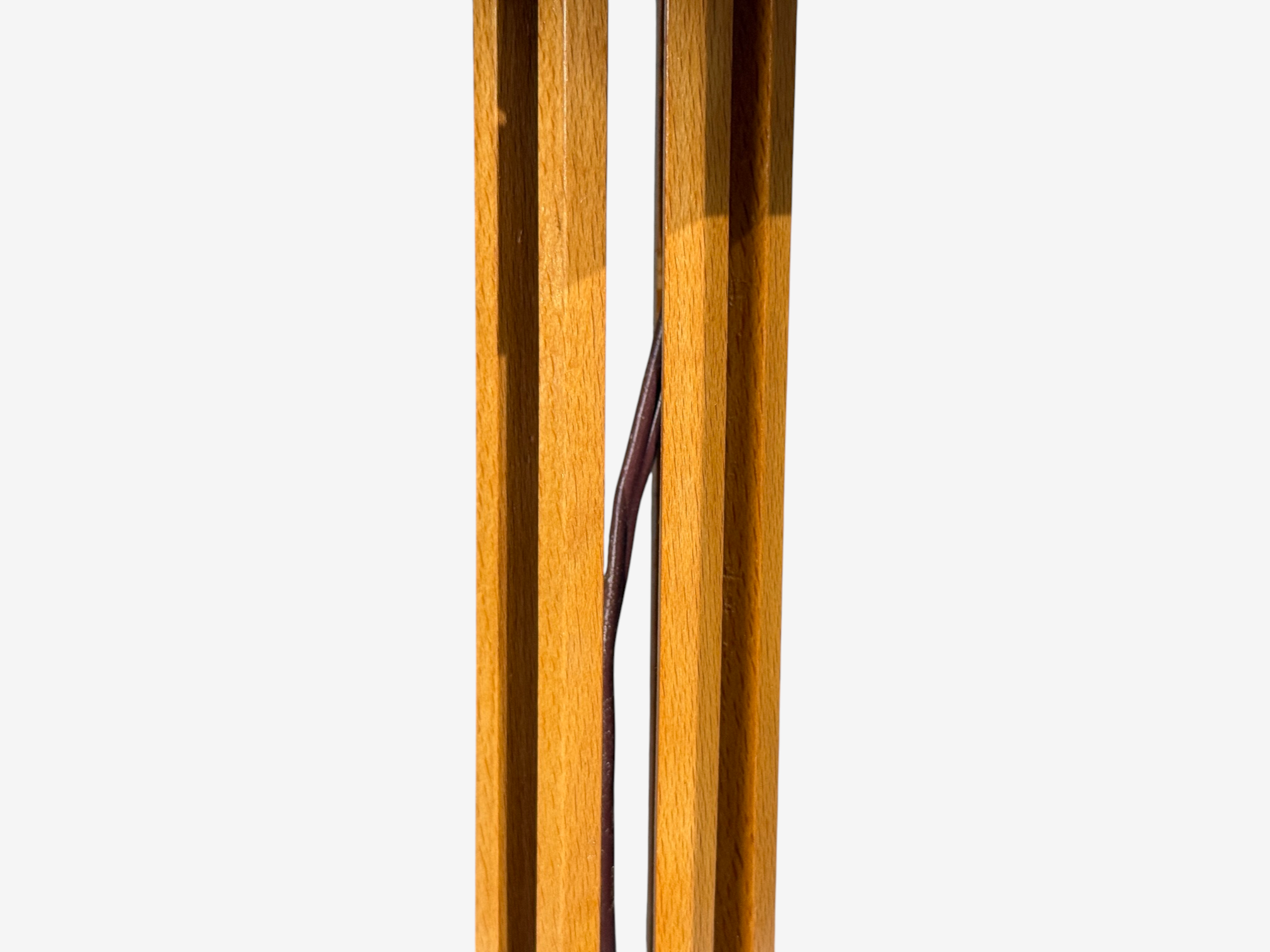Swedish Modern, Large Table Lamp, Lacquered Pine, Sweden, 1970s
