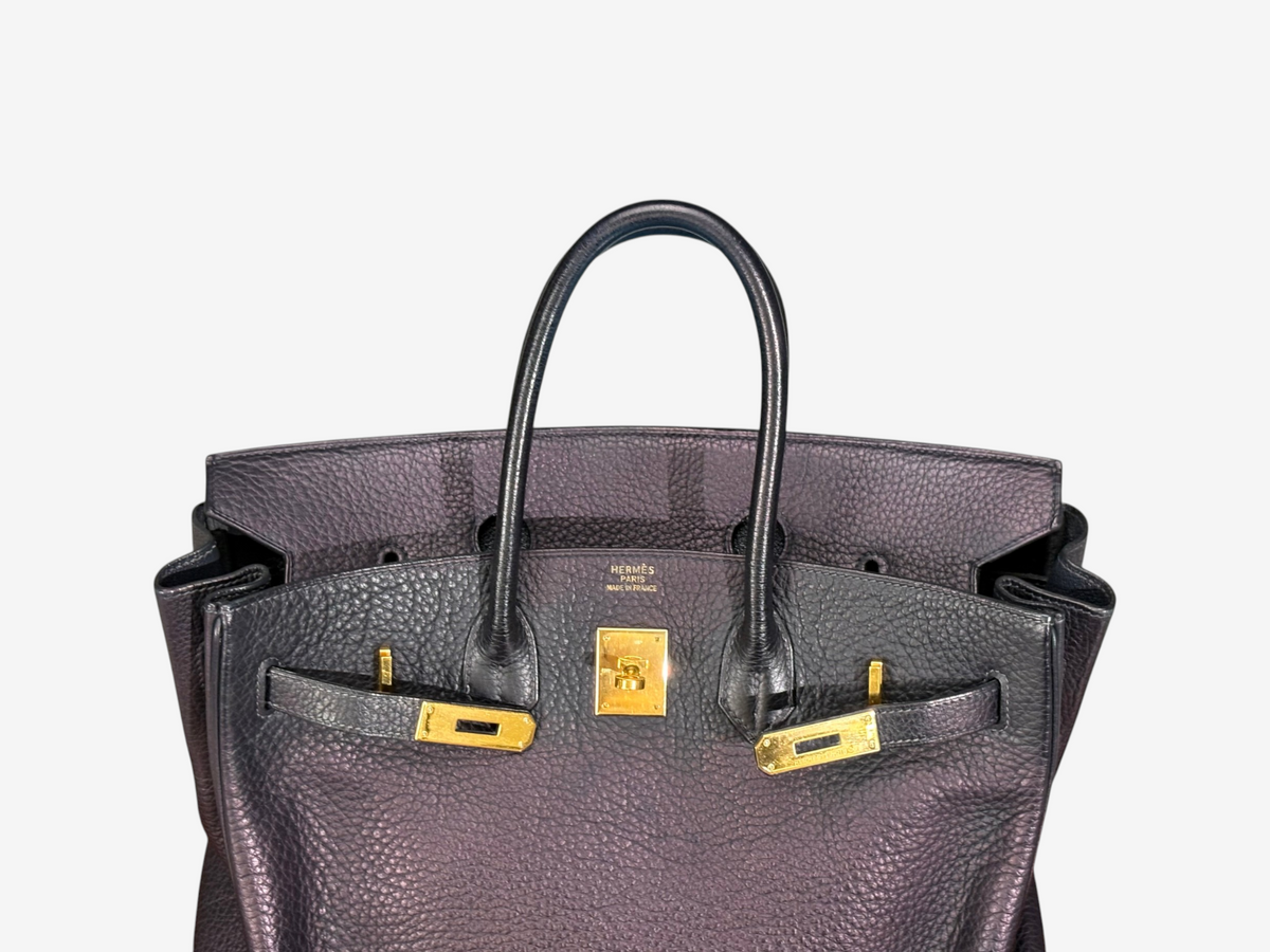 Hermès, Birkin Retourne 35, Taurillon Clemence Leather, Gold Hardware, France, 2003