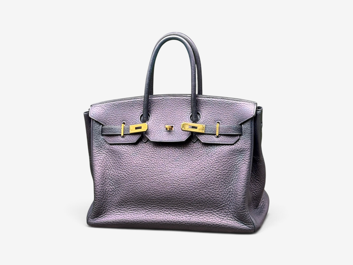 Hermès, Birkin Retourne 35, Taurillon Clemence Leather, Gold Hardware, France, 2003