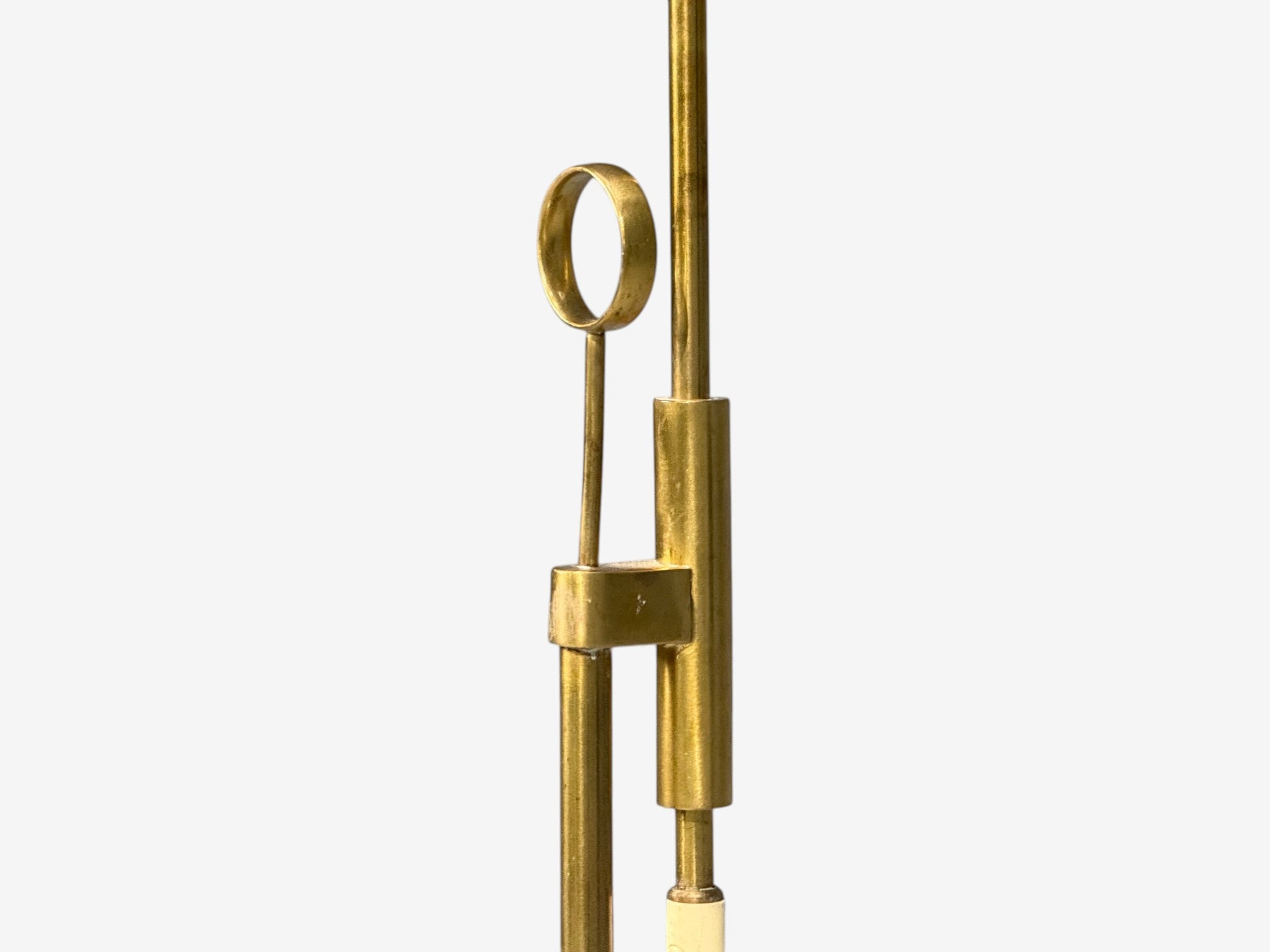 Falkenbergs Belysning, Adjustable Floor Lamp, Brass, Bamboo, Sweden, 1960s