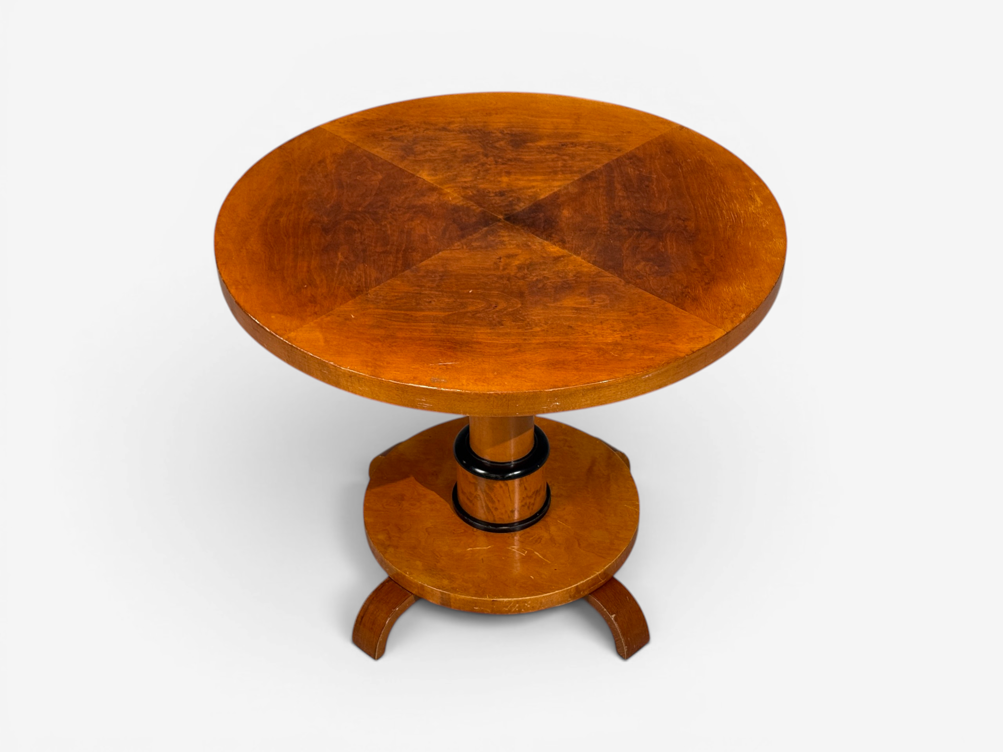 Swedish Art Deco, End Table, Birch, Ebonized Wood, Sweden, 1930s