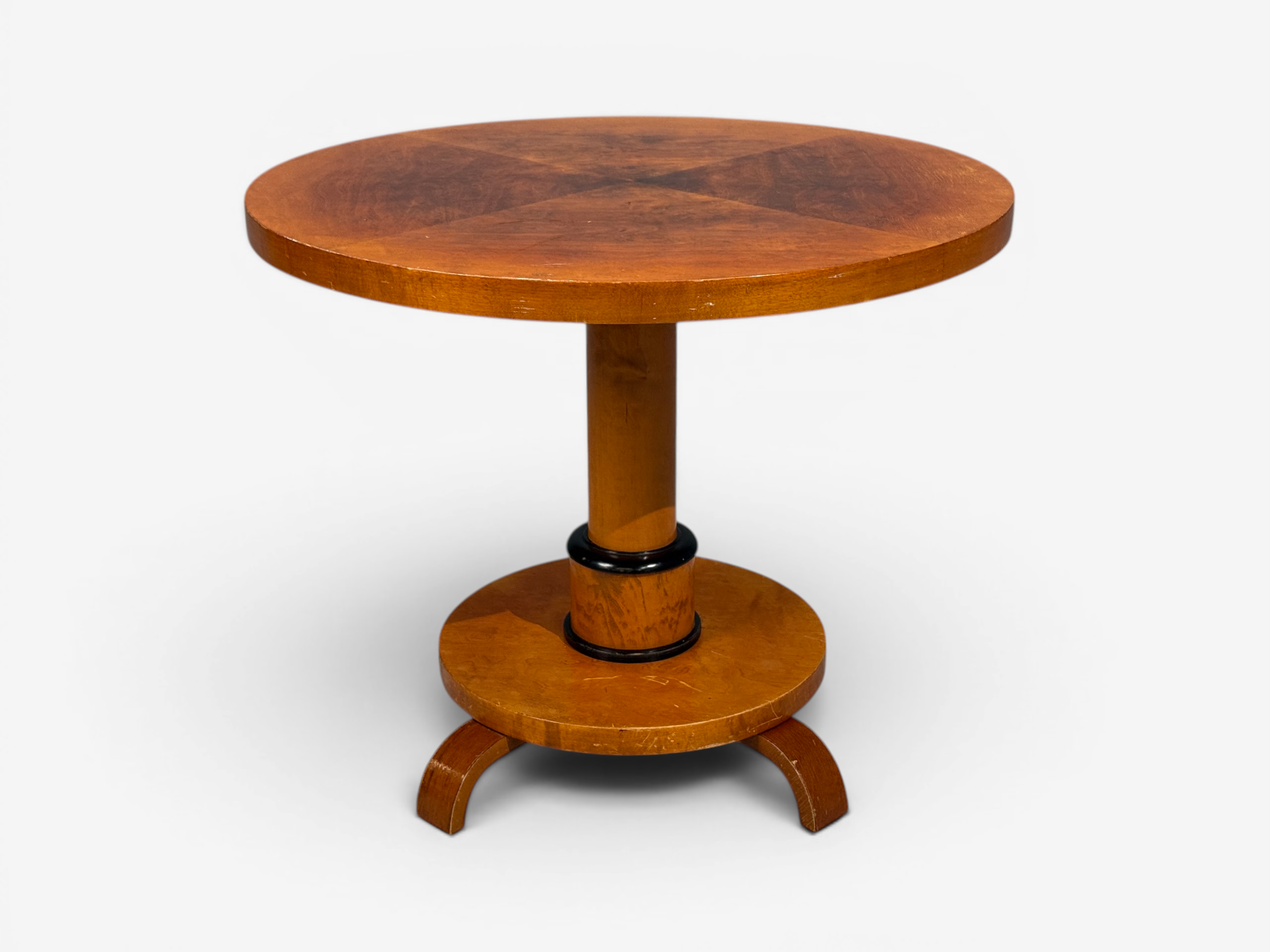 Swedish Art Deco, End Table, Birch, Ebonized Wood, Sweden, 1930s