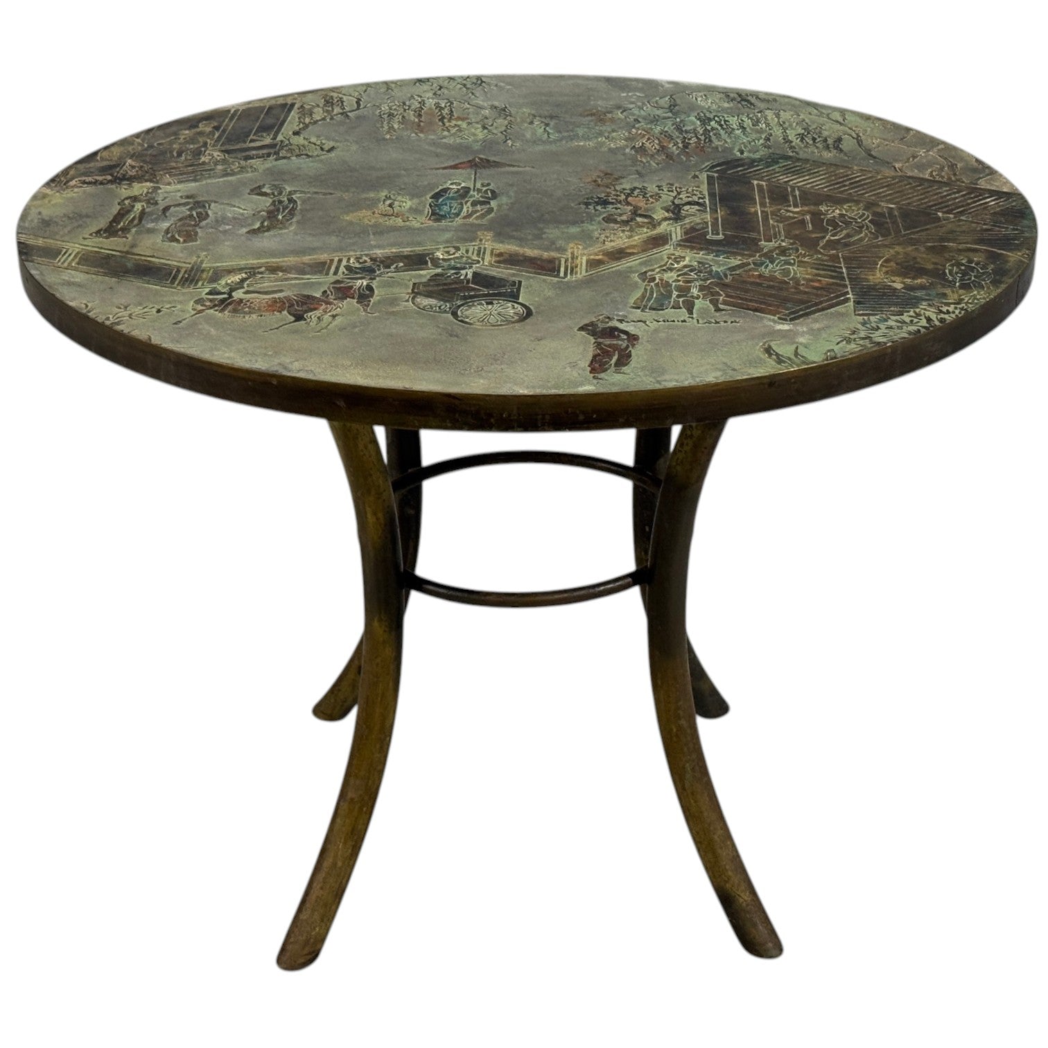 Philip and Kelvin LaVerne, Rare Center Table, Bronze, USA, 1960s
