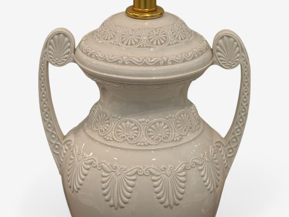 Frederick Cooper, Lenox, Neoclassical Style, White Porcelain, Table Lamps, 1980s