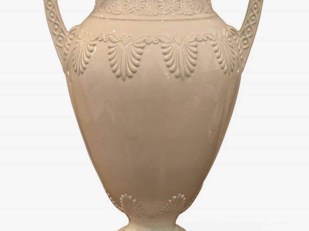 Frederick Cooper, Lenox, Neoclassical Style, White Porcelain, Table Lamps, 1980s