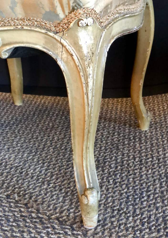 Pair of Maison Jansen Slipper Chairs in Scalamandre Upholstery in Fine Frames