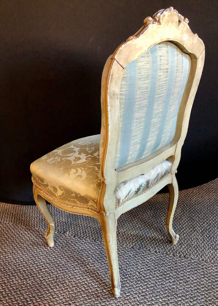 Pair of Maison Jansen Slipper Chairs in Scalamandre Upholstery in Fine Frames