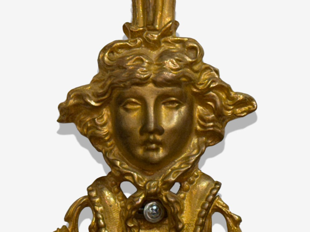 Louis XVI Style, Doré Bronze, Monumental Wall Sconces, France, 19th C.