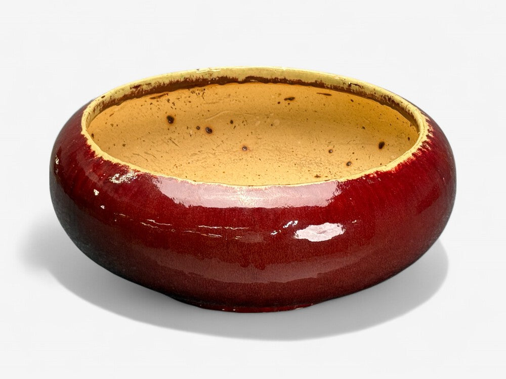 American Studio, Mid-Century Modern, Large Floor Pot, Red Ceramic Glaze, USA, 1970s