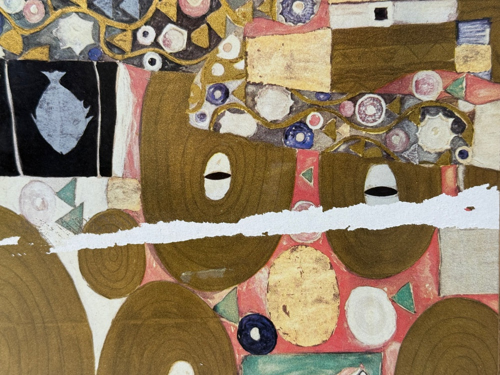 Austrian Mid-Century Modern, Gustav Klimt Style Wallpaper, Hinged Storage Box, 20th c.
