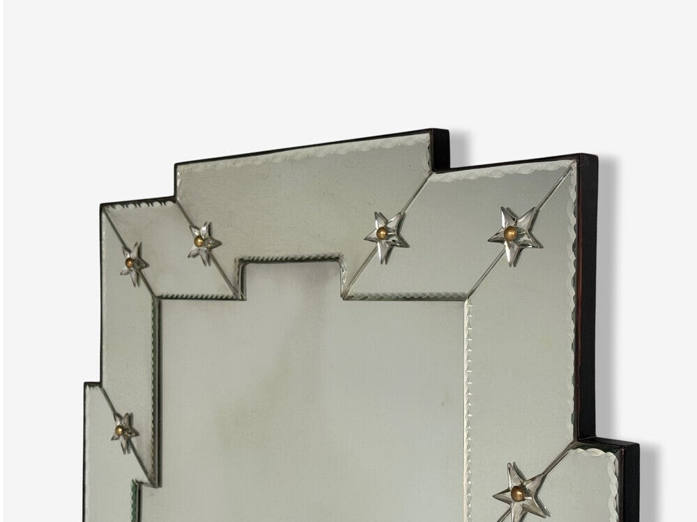 Art Deco Style, Antique and Beveled Glass, Venetian Wall Mirrors, 21st C.