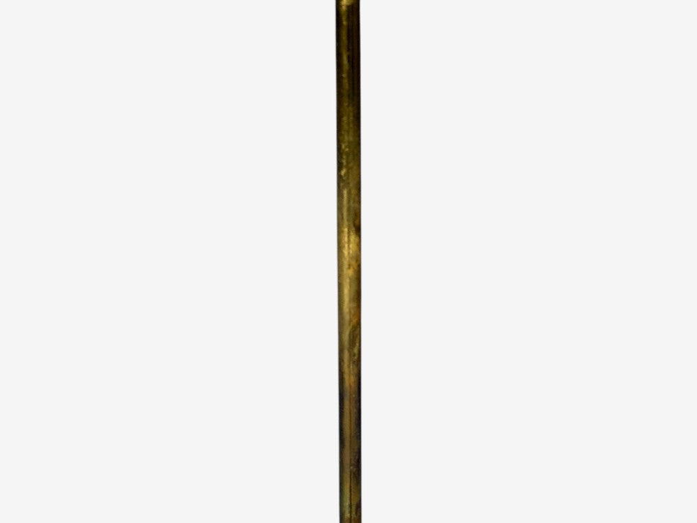 Falkenbergs Belysning, Adjustable Floor Lamp, Brass, Bamboo, Sweden, 1960s